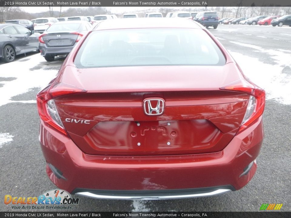 2019 Honda Civic LX Sedan Molten Lava Pearl / Black Photo #4