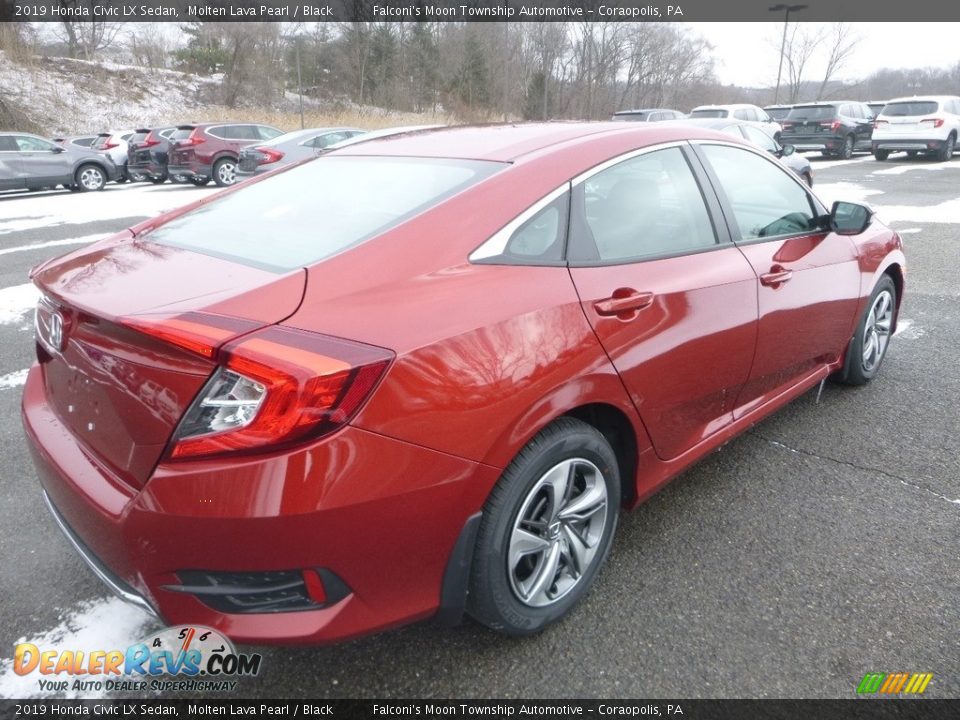 2019 Honda Civic LX Sedan Molten Lava Pearl / Black Photo #5