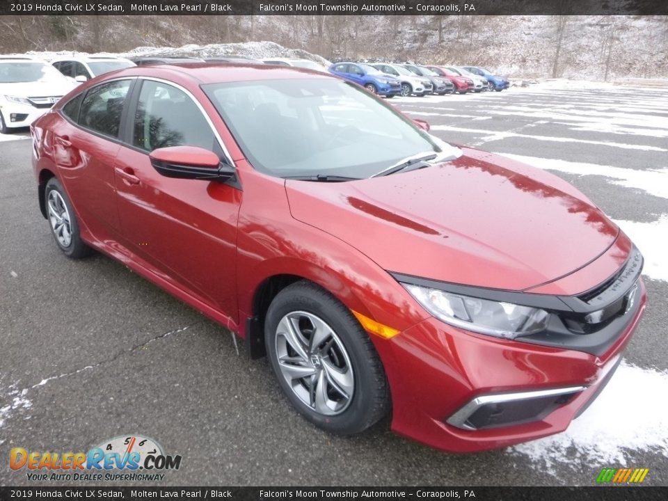 Front 3/4 View of 2019 Honda Civic LX Sedan Photo #6