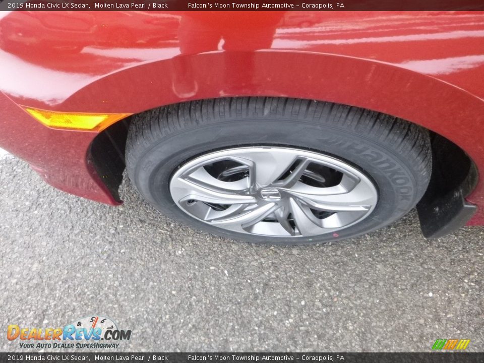 2019 Honda Civic LX Sedan Molten Lava Pearl / Black Photo #8