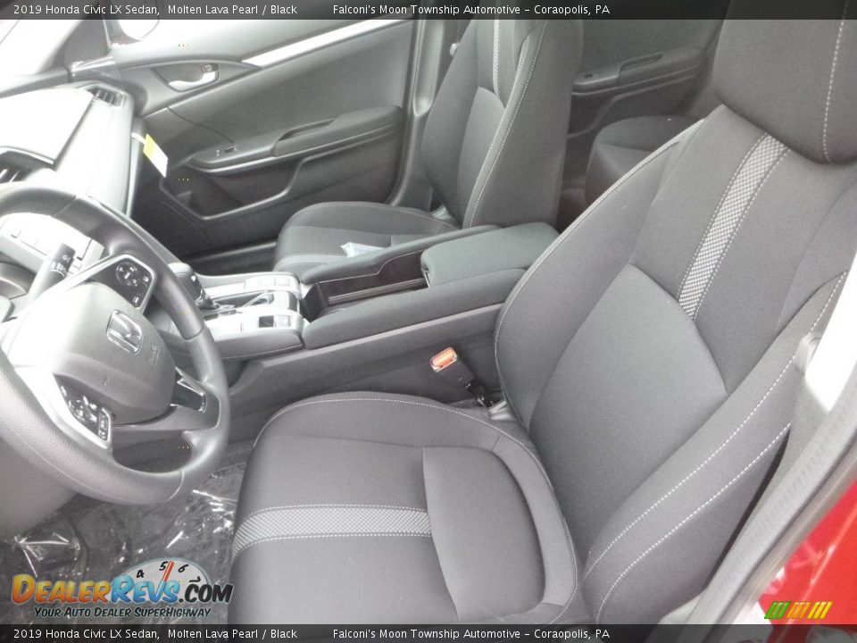 2019 Honda Civic LX Sedan Molten Lava Pearl / Black Photo #9