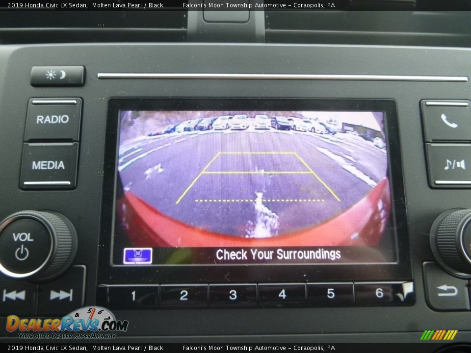 2019 Honda Civic LX Sedan Molten Lava Pearl / Black Photo #15