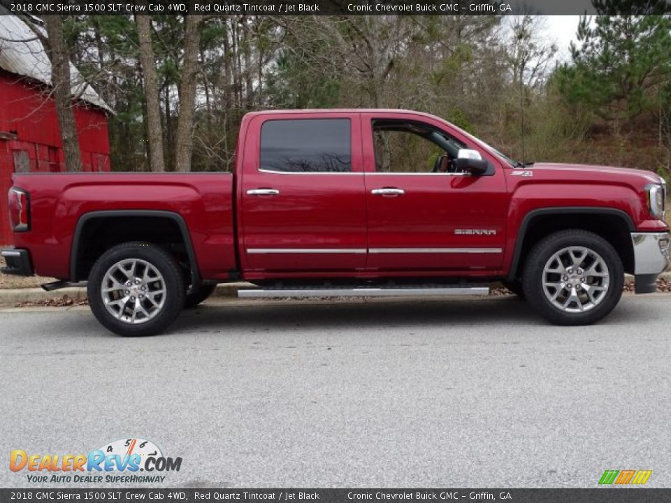 2018 GMC Sierra 1500 SLT Crew Cab 4WD Red Quartz Tintcoat / Jet Black Photo #2