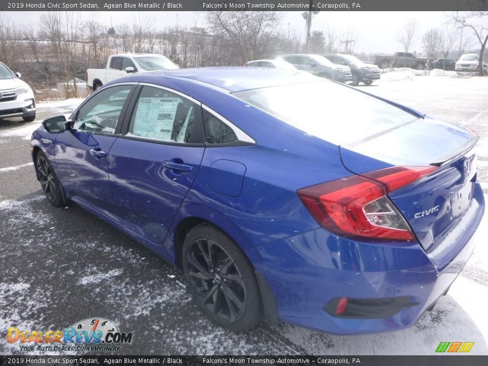 2019 Honda Civic Sport Sedan Agean Blue Metallic / Black Photo #2