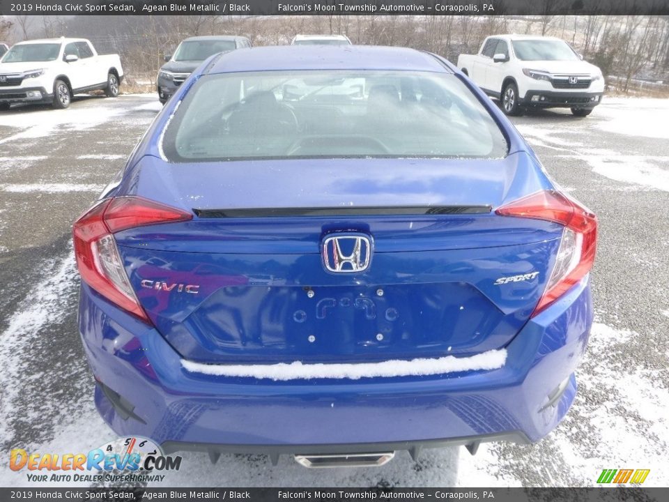 2019 Honda Civic Sport Sedan Agean Blue Metallic / Black Photo #3