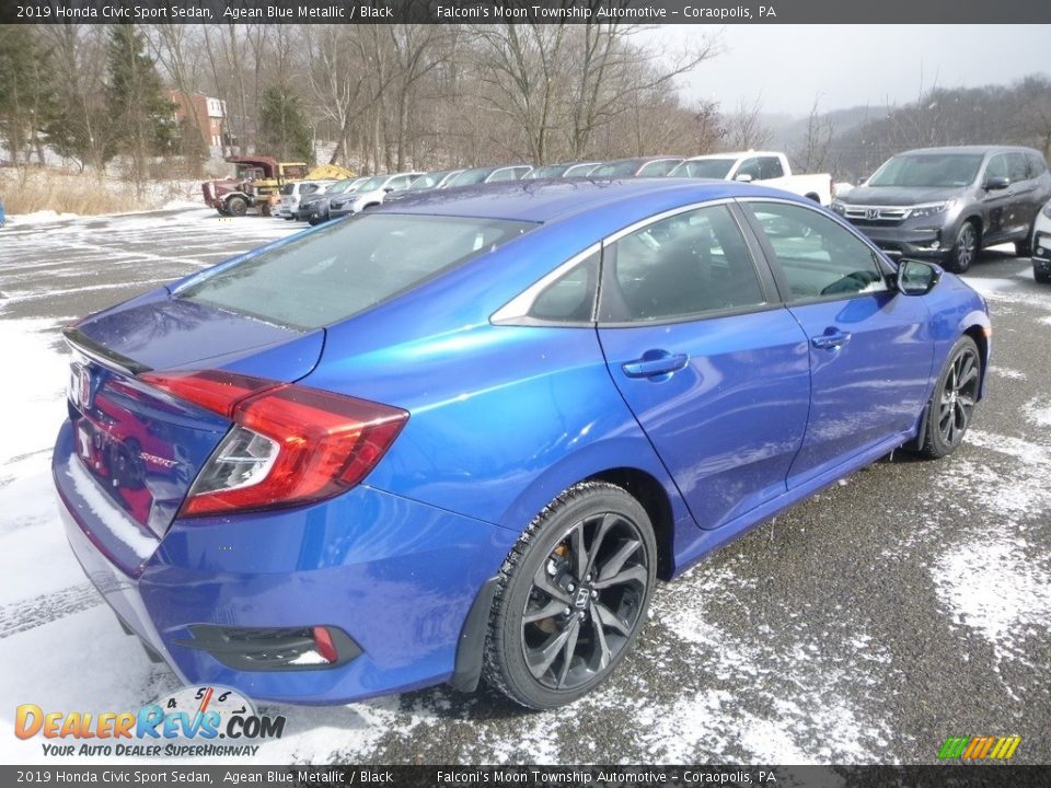 2019 Honda Civic Sport Sedan Agean Blue Metallic / Black Photo #4