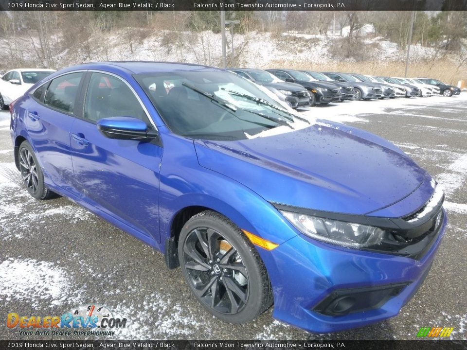 2019 Honda Civic Sport Sedan Agean Blue Metallic / Black Photo #5