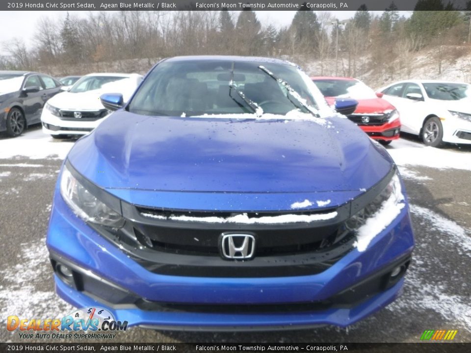 2019 Honda Civic Sport Sedan Agean Blue Metallic / Black Photo #6