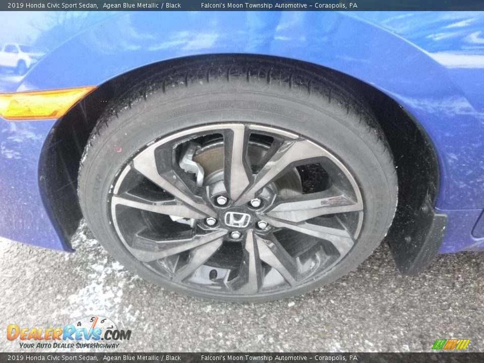 2019 Honda Civic Sport Sedan Agean Blue Metallic / Black Photo #7