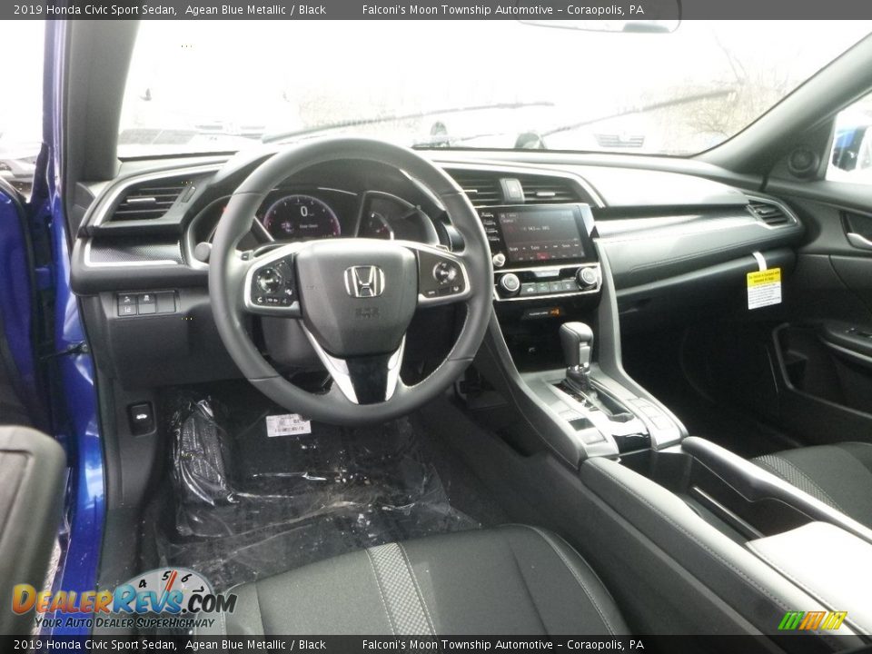 2019 Honda Civic Sport Sedan Agean Blue Metallic / Black Photo #10