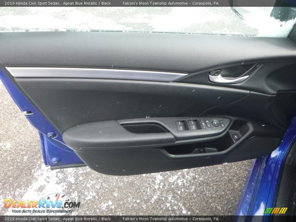 2019 Honda Civic Sport Sedan Agean Blue Metallic / Black Photo #11