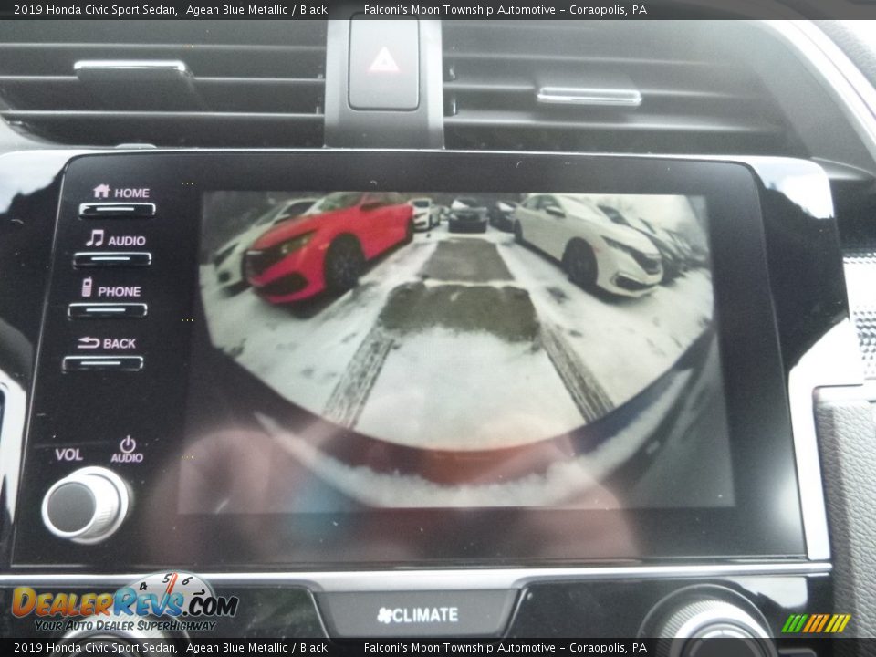 2019 Honda Civic Sport Sedan Agean Blue Metallic / Black Photo #14