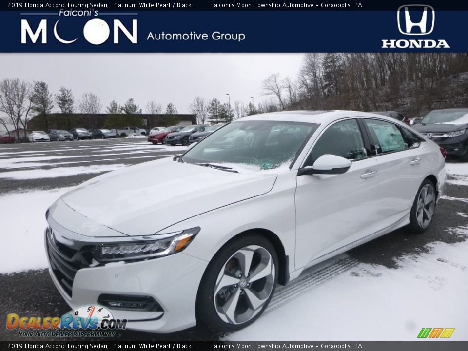 2019 Honda Accord Touring Sedan Platinum White Pearl / Black Photo #1