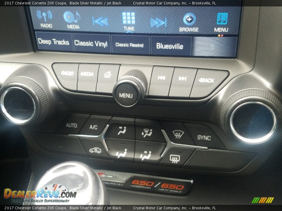 2017 Chevrolet Corvette Z06 Coupe Blade Silver Metallic / Jet Black Photo #12