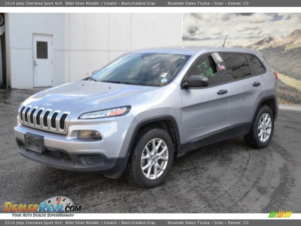 2014 Jeep Cherokee Sport 4x4 Billet Silver Metallic / Iceland - Black/Iceland Gray Photo #2