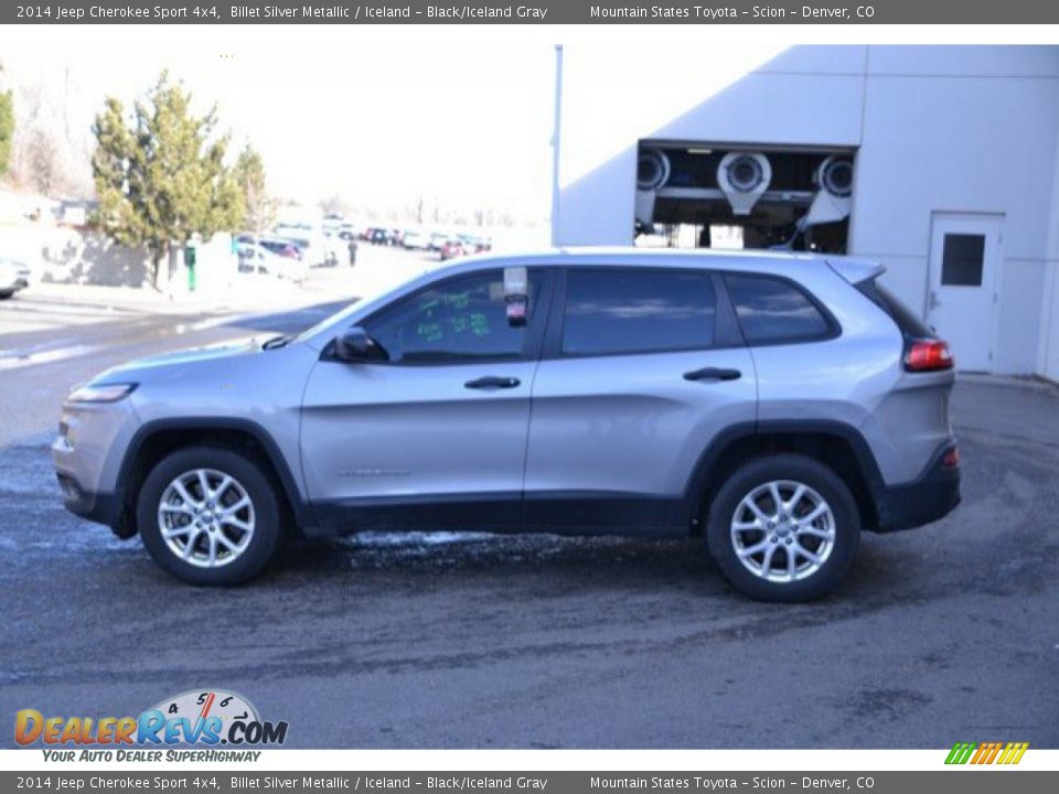 2014 Jeep Cherokee Sport 4x4 Billet Silver Metallic / Iceland - Black/Iceland Gray Photo #3
