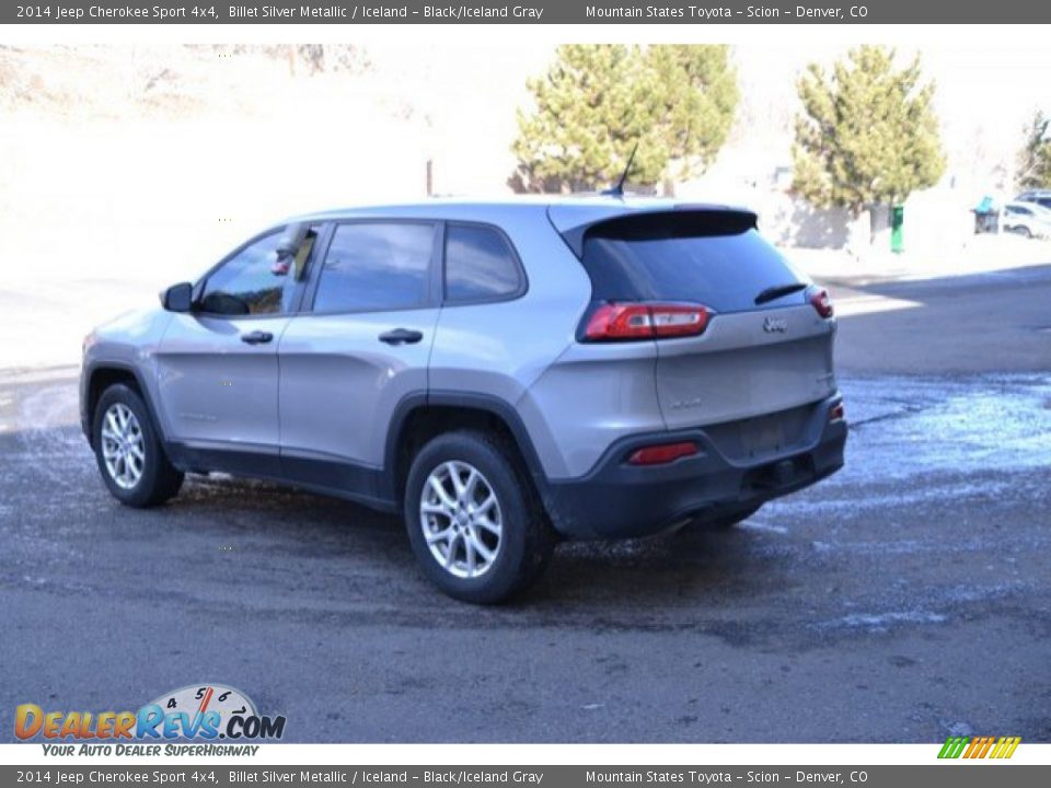 2014 Jeep Cherokee Sport 4x4 Billet Silver Metallic / Iceland - Black/Iceland Gray Photo #4