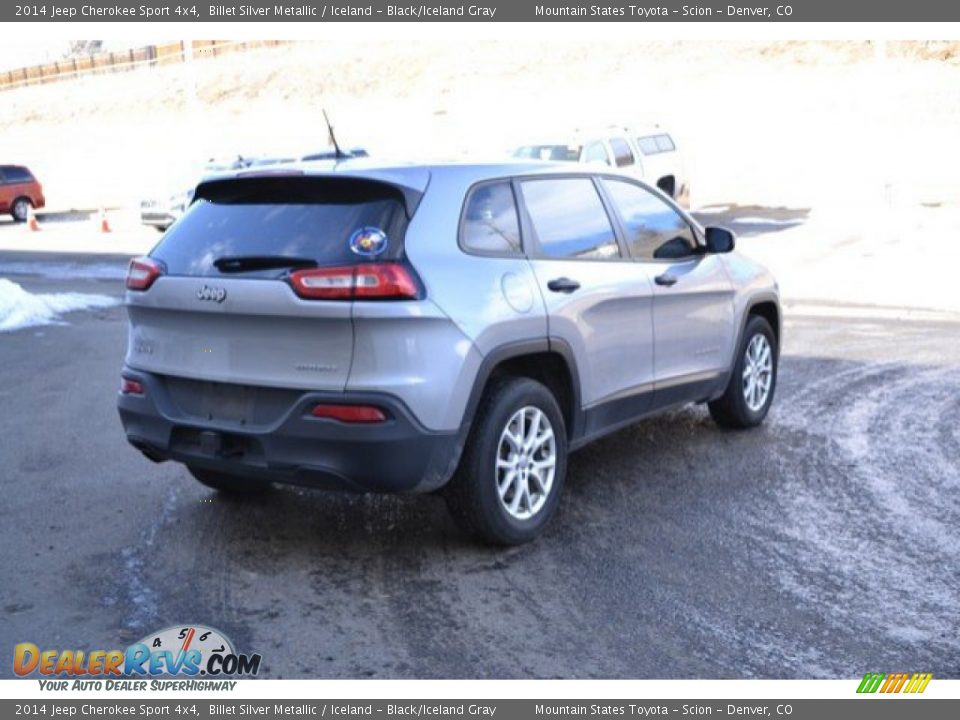 2014 Jeep Cherokee Sport 4x4 Billet Silver Metallic / Iceland - Black/Iceland Gray Photo #6