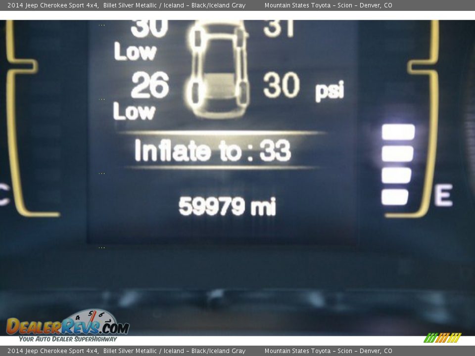 2014 Jeep Cherokee Sport 4x4 Billet Silver Metallic / Iceland - Black/Iceland Gray Photo #12