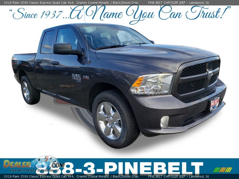 2019 Ram 1500 Classic Express Quad Cab 4x4 Granite Crystal Metallic / Black/Diesel Gray Photo #1