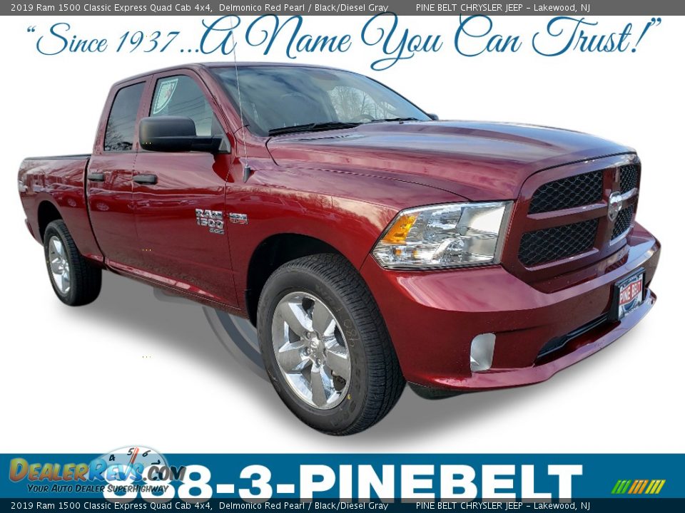2019 Ram 1500 Classic Express Quad Cab 4x4 Delmonico Red Pearl / Black/Diesel Gray Photo #1