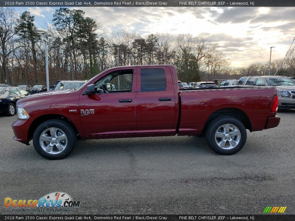 2019 Ram 1500 Classic Express Quad Cab 4x4 Delmonico Red Pearl / Black/Diesel Gray Photo #3