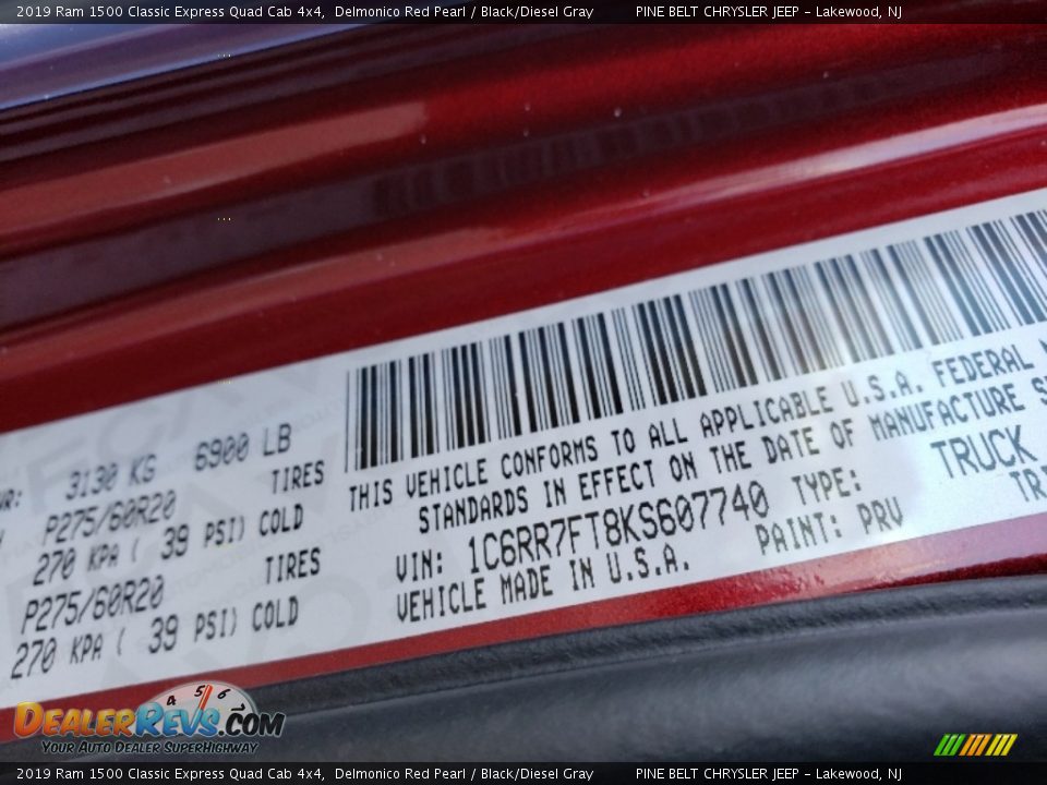 2019 Ram 1500 Classic Express Quad Cab 4x4 Delmonico Red Pearl / Black/Diesel Gray Photo #9