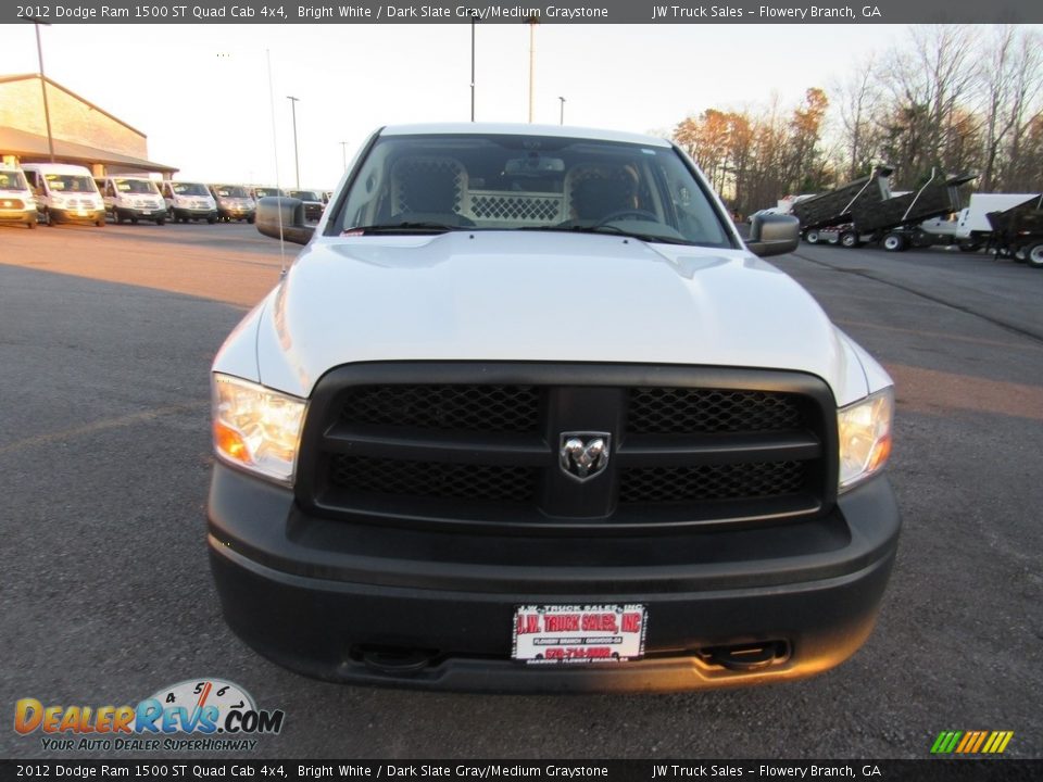 2012 Dodge Ram 1500 ST Quad Cab 4x4 Bright White / Dark Slate Gray/Medium Graystone Photo #8