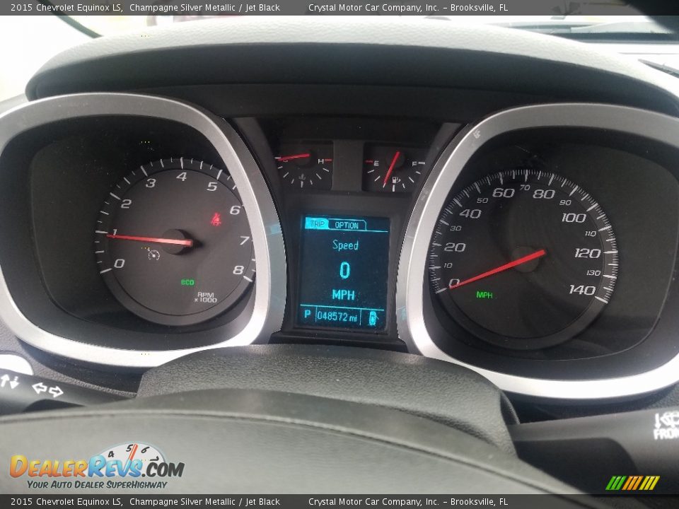 2015 Chevrolet Equinox LS Champagne Silver Metallic / Jet Black Photo #14