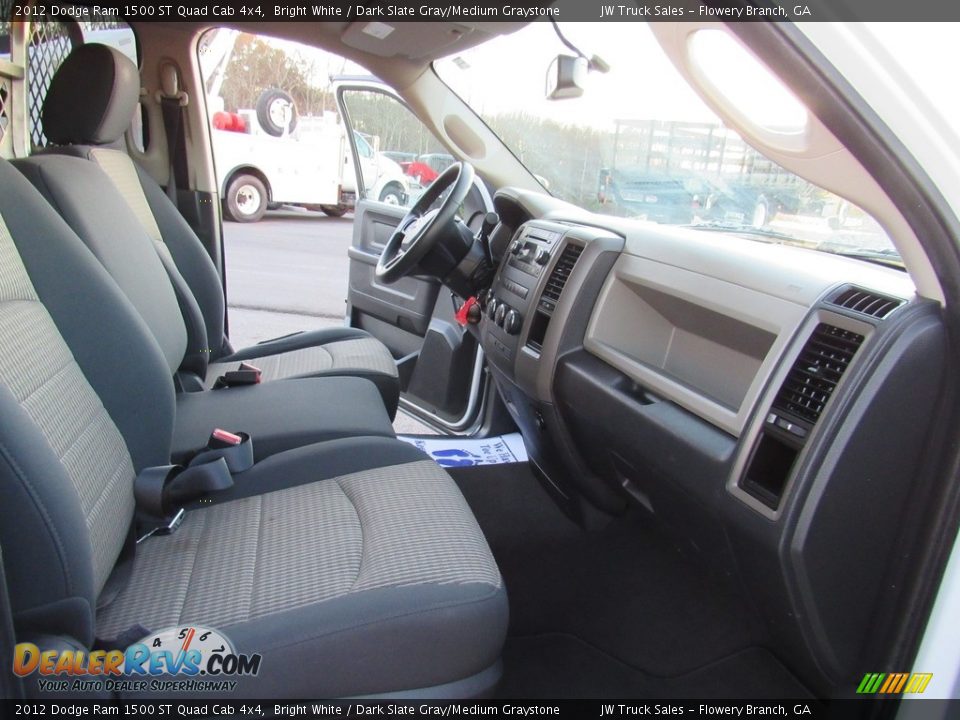 2012 Dodge Ram 1500 ST Quad Cab 4x4 Bright White / Dark Slate Gray/Medium Graystone Photo #23