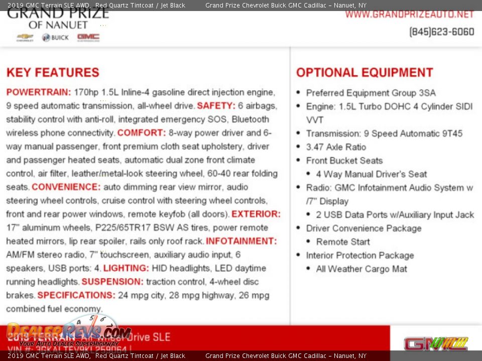 2019 GMC Terrain SLE AWD Red Quartz Tintcoat / Jet Black Photo #9