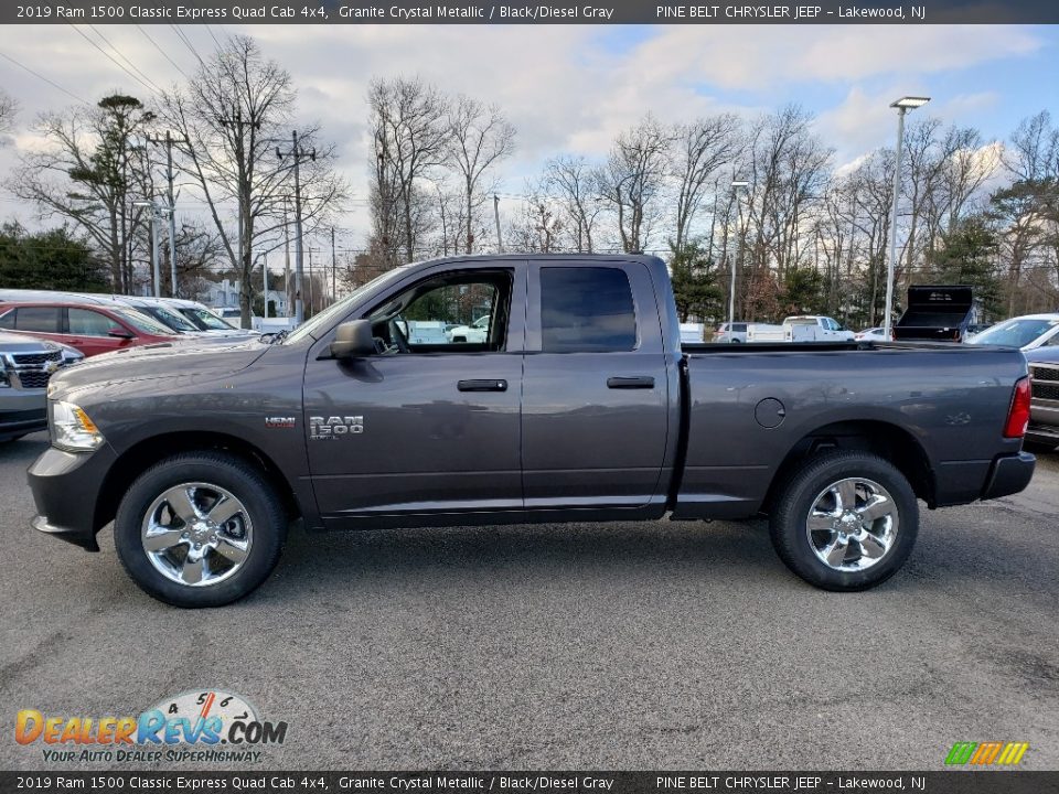 2019 Ram 1500 Classic Express Quad Cab 4x4 Granite Crystal Metallic / Black/Diesel Gray Photo #3