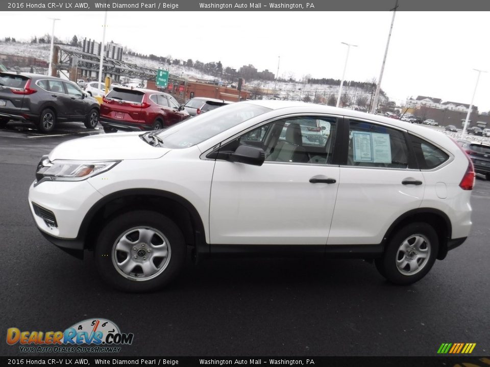 2016 Honda CR-V LX AWD White Diamond Pearl / Beige Photo #6