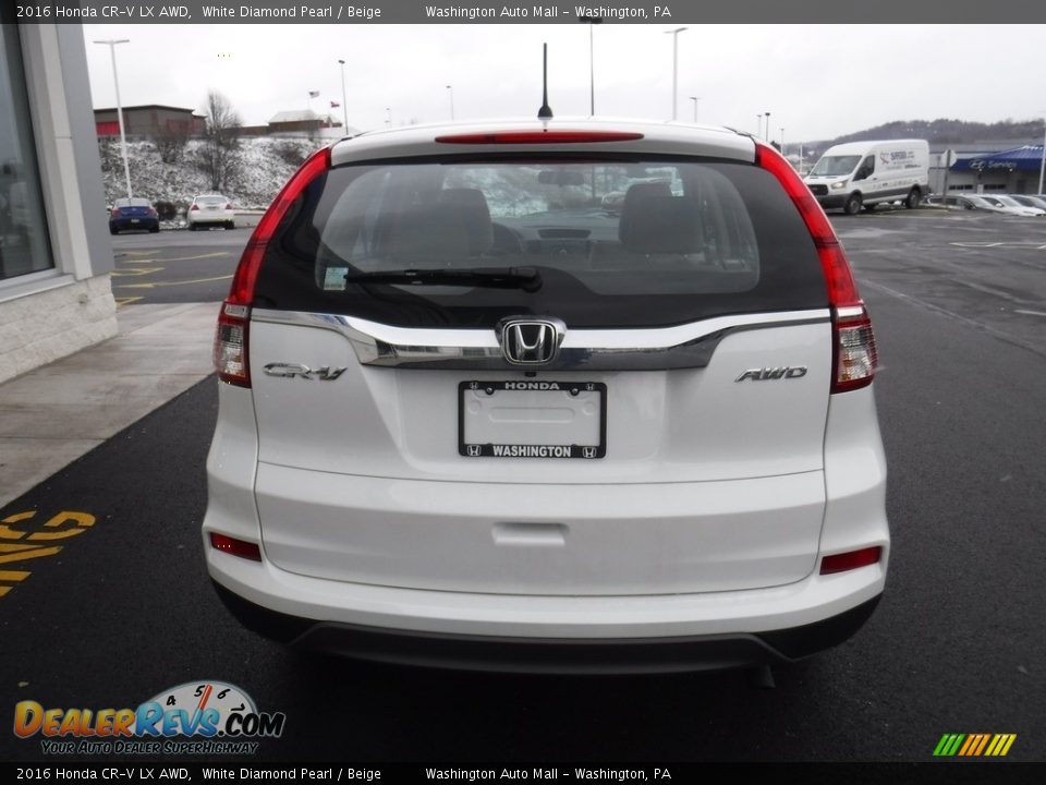 2016 Honda CR-V LX AWD White Diamond Pearl / Beige Photo #8