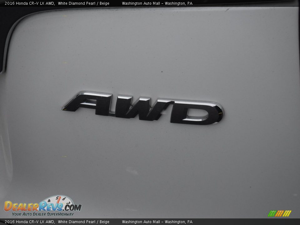 2016 Honda CR-V LX AWD White Diamond Pearl / Beige Photo #10