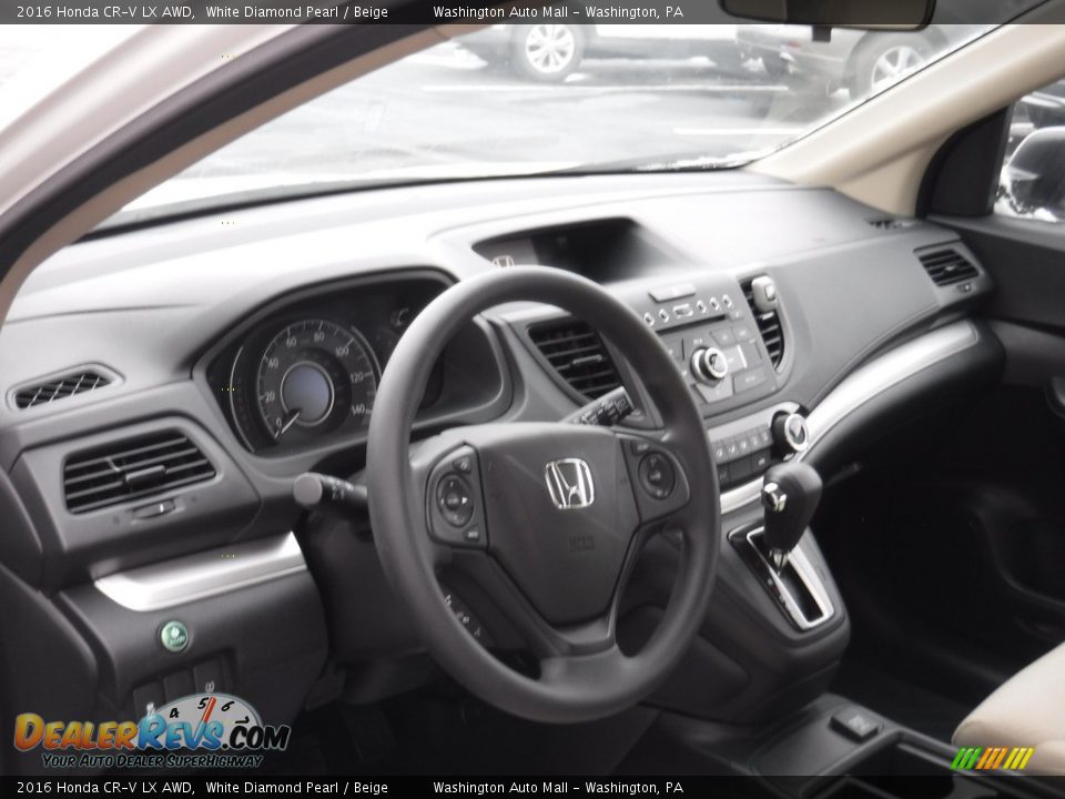 2016 Honda CR-V LX AWD White Diamond Pearl / Beige Photo #12