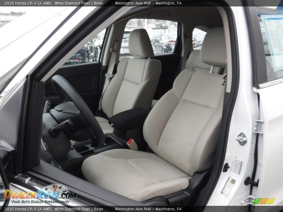 2016 Honda CR-V LX AWD White Diamond Pearl / Beige Photo #14