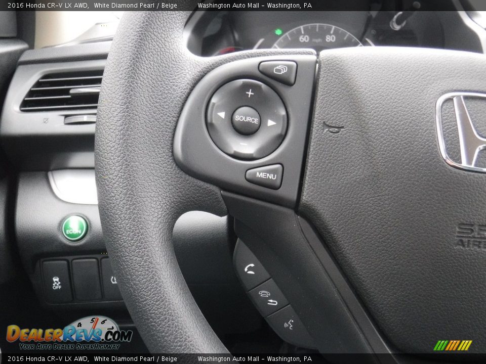 2016 Honda CR-V LX AWD White Diamond Pearl / Beige Photo #20