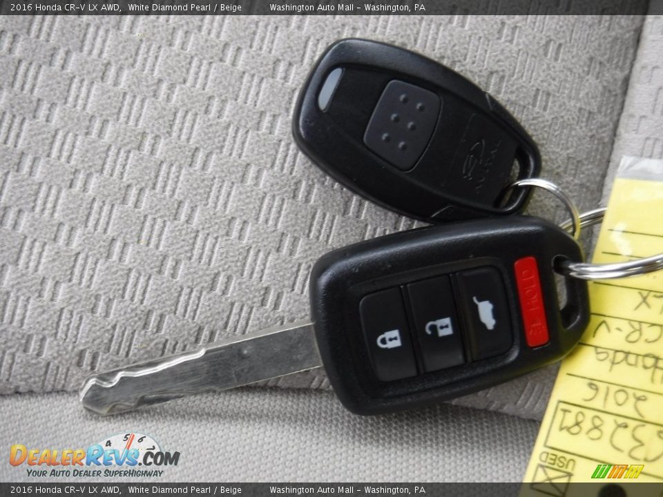 2016 Honda CR-V LX AWD White Diamond Pearl / Beige Photo #25