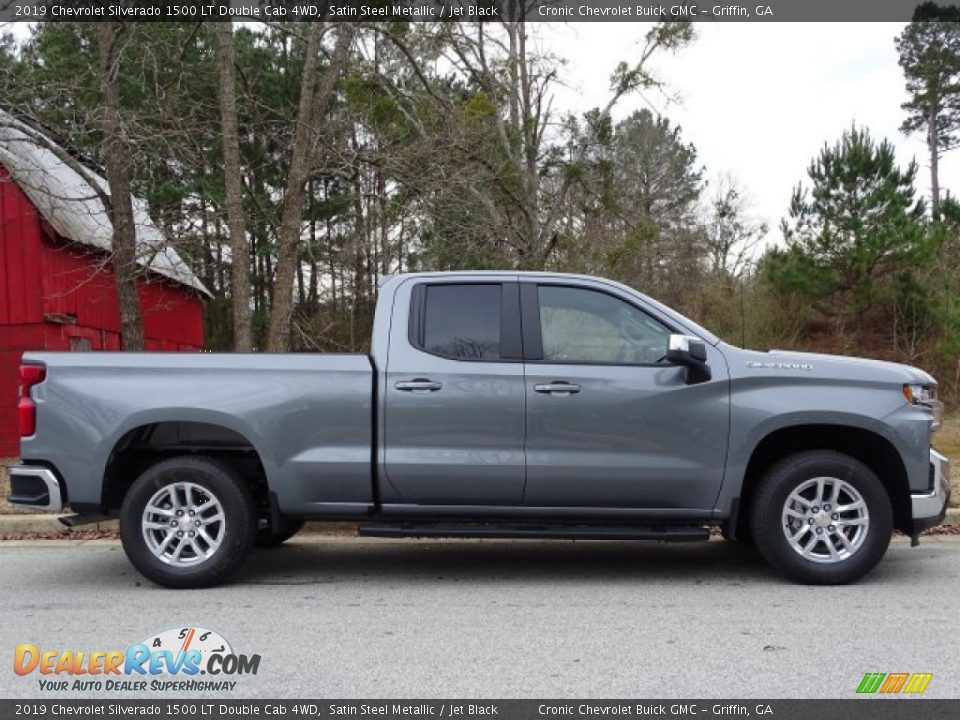 Satin Steel Metallic 2019 Chevrolet Silverado 1500 LT Double Cab 4WD Photo #2