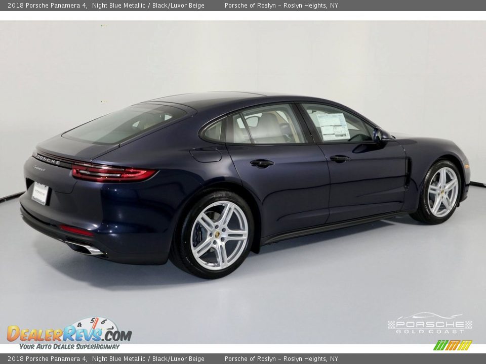 2018 Porsche Panamera 4 Night Blue Metallic / Black/Luxor Beige Photo #2