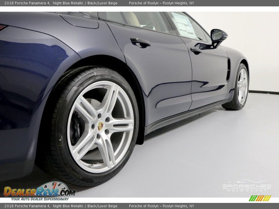 2018 Porsche Panamera 4 Night Blue Metallic / Black/Luxor Beige Photo #3