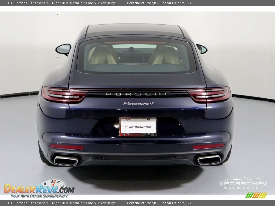 2018 Porsche Panamera 4 Night Blue Metallic / Black/Luxor Beige Photo #4