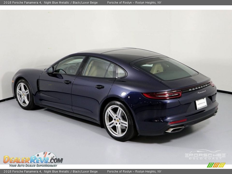 2018 Porsche Panamera 4 Night Blue Metallic / Black/Luxor Beige Photo #8
