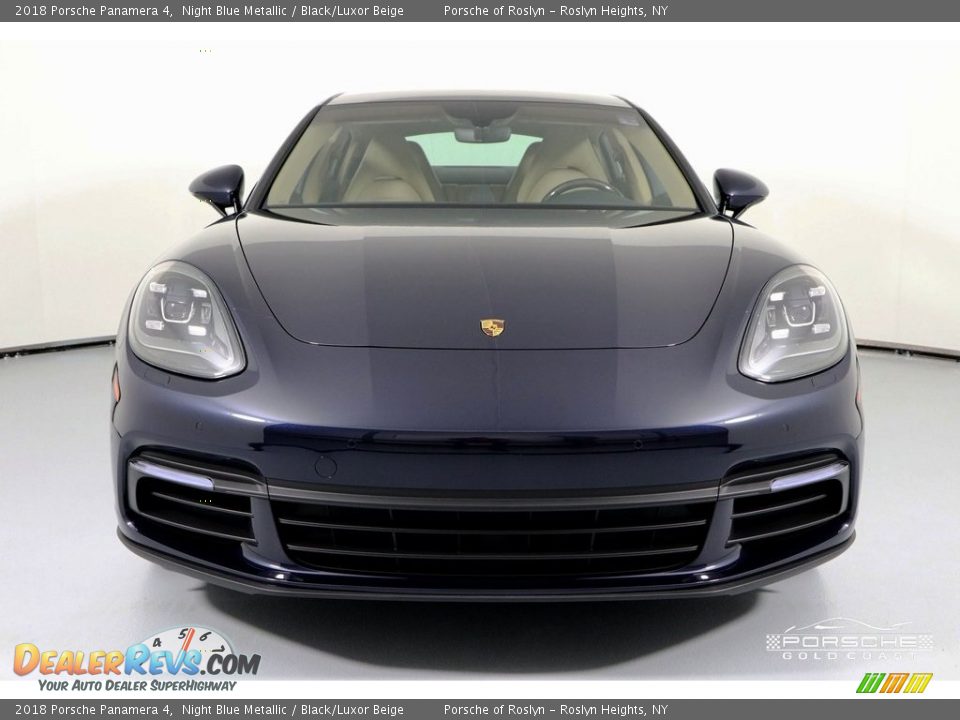 2018 Porsche Panamera 4 Night Blue Metallic / Black/Luxor Beige Photo #10