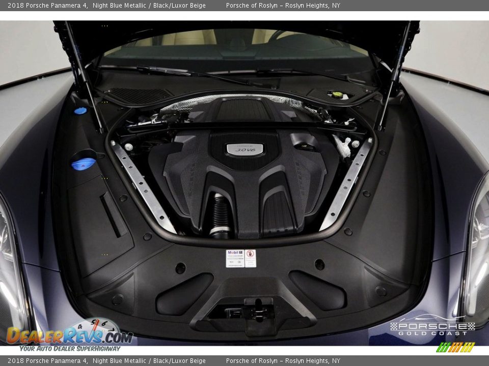 2018 Porsche Panamera 4 Night Blue Metallic / Black/Luxor Beige Photo #12