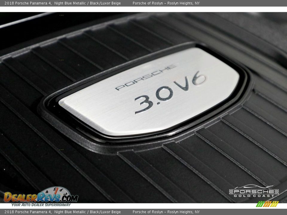 2018 Porsche Panamera 4 Night Blue Metallic / Black/Luxor Beige Photo #13