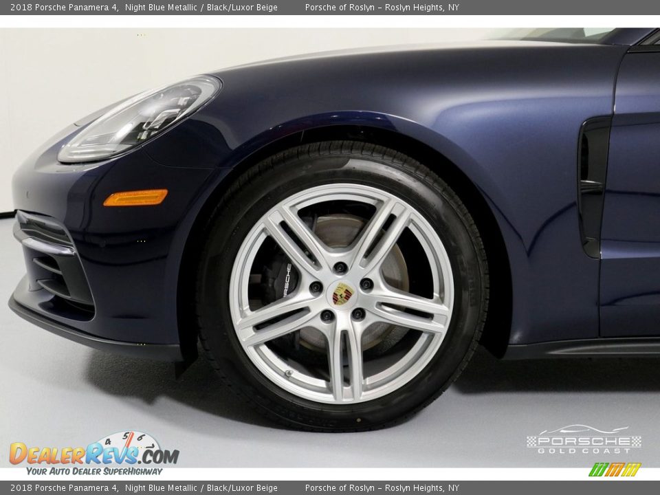 2018 Porsche Panamera 4 Night Blue Metallic / Black/Luxor Beige Photo #14