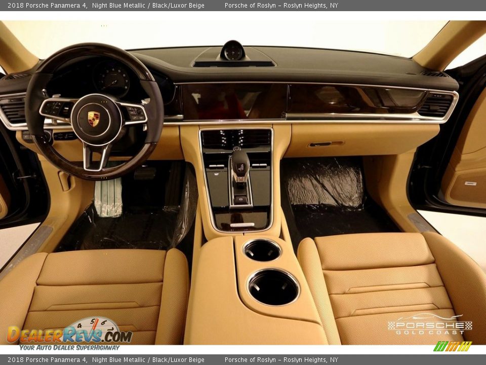 2018 Porsche Panamera 4 Night Blue Metallic / Black/Luxor Beige Photo #15