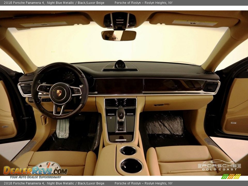2018 Porsche Panamera 4 Night Blue Metallic / Black/Luxor Beige Photo #16